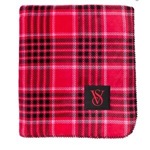 Victoria’s Secret Sherpa fleece blanket in plaid